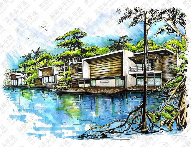 武漢黑箭頭手繪&middot;環(huán)境設計考研基礎(chǔ)手繪作品分享