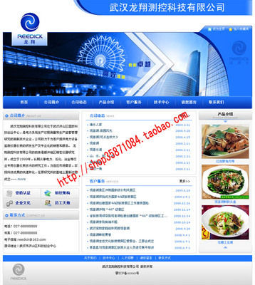 武漢某測控科技網站源碼 - 源碼商城